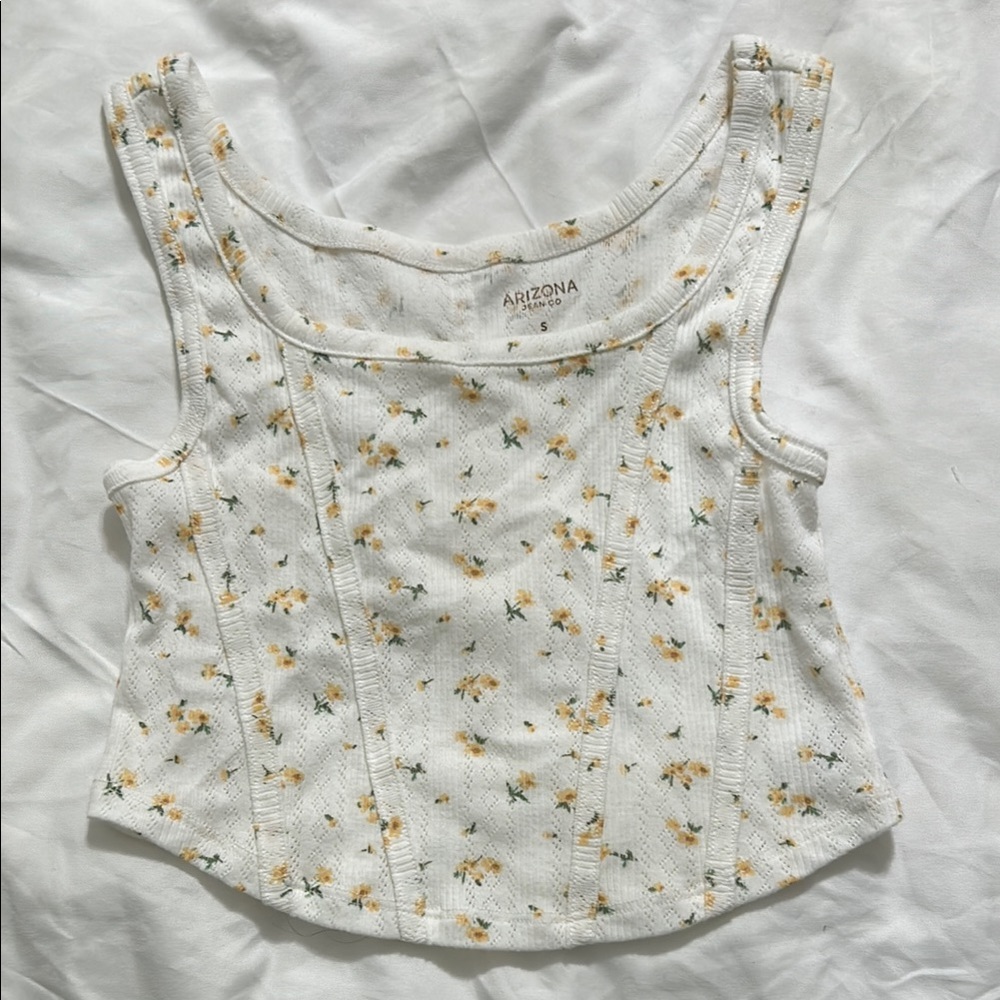 Arizona Jean Company | Floral White Tank Top